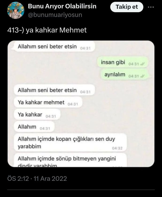 Hayatınız da Duyduğunuz VEYA Ettiğiniz En Garip Beddua Neydi?
