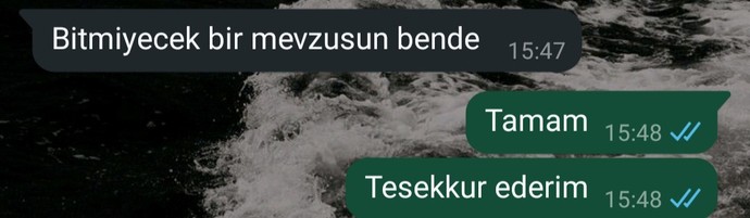 Böyle genelde 🙄 ( aşık olduğum biri yazsa başka türlü olabilirdi) jsfdd