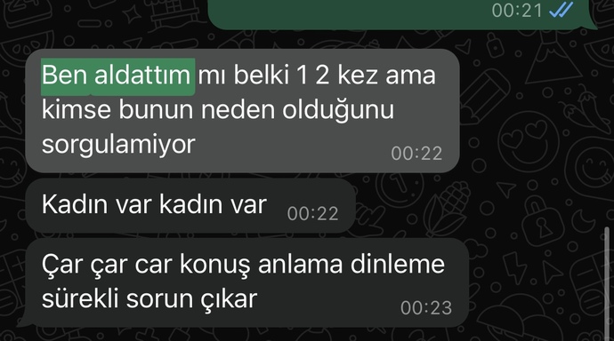 Erkek arkadaşım ilk zamanlarda ilişkilerinde aldatmış olduğu söylemişti şimdi defalarca beni aldattı napcam?