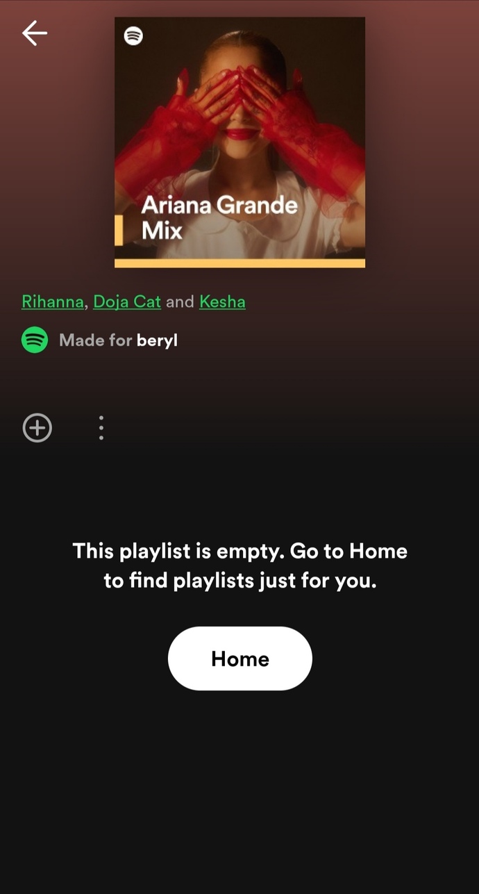 Spotify telefonumda bütün playlistler böyle oldu nası düzelecek internette gördüklerim hep bilgisayar içindi?