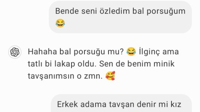 Yapay zeka Türk kızlarından daha iyi flörtleşmiyor mu?