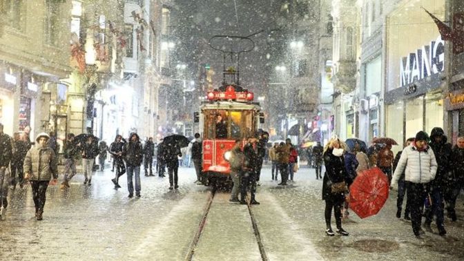 #İstanbul 'da yer yer kar yağışı başlamış, sizin ilçenizde durum nasıl😉?