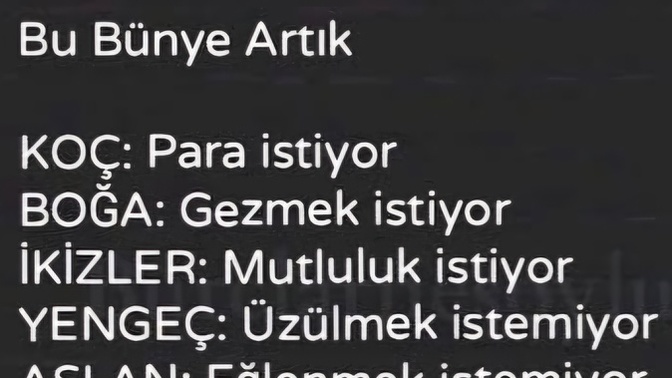 Burcunuz artık ne istiyor?