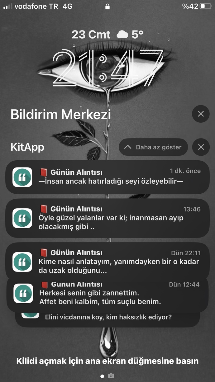 Siz de güne bir alıntı paylaşır mısınız?