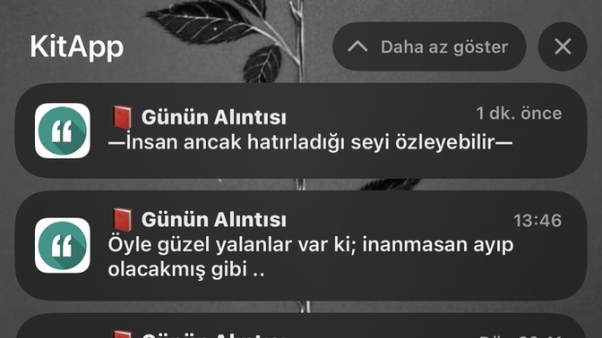Siz de güne bir alıntı paylaşır mısınız?