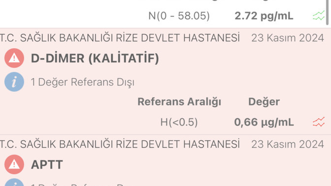 Şiddetli kalp göğüs ağrısı acısı ile hastaneye kaldırıldık d dimer yüksek ama troponin ve ekg normal?