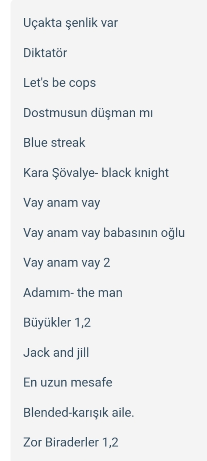 Komedi filmi onerirmisiniz?