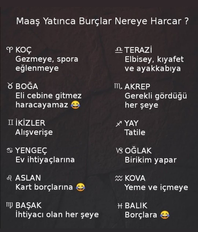 Maaş yatınca burçlar neye harcar?