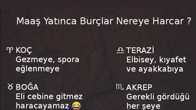 Maaş yatınca burçlar neye harcar?