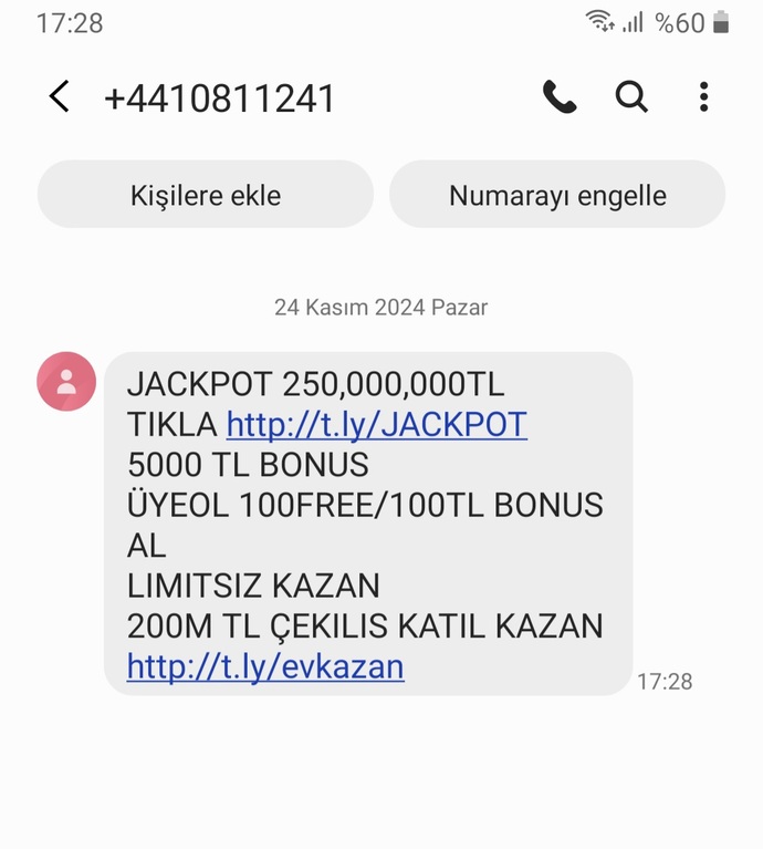 Böyle numaralar size de mesaj atiyor mu?