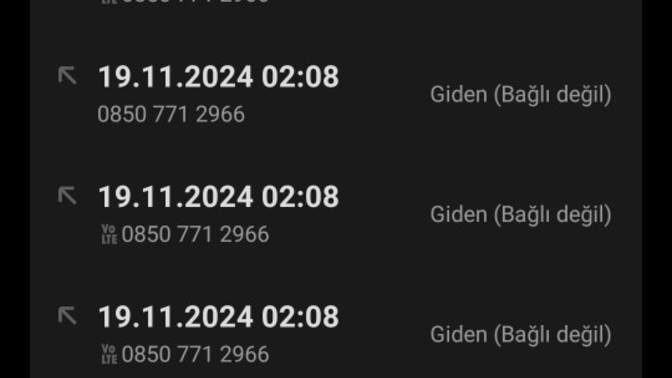 Telefonum kendi kendine arama yapmış?