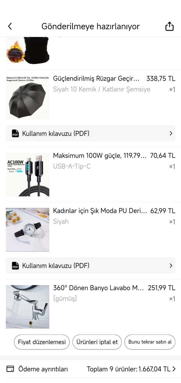Peki internetten aldığınız en son şeyi, bana verseydiniz benim neyim olur du?
