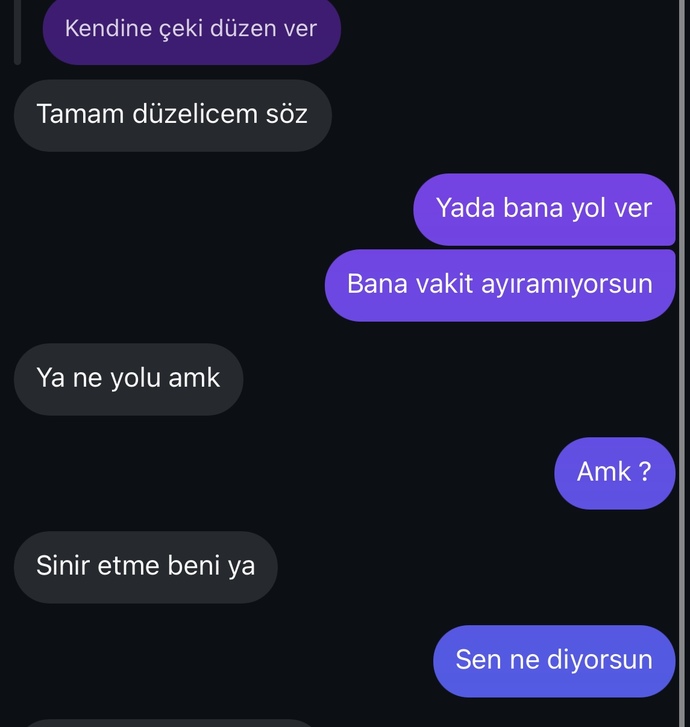 Bu bana mı küfür etti flört ettiğim kişi?