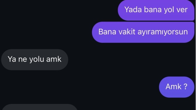 Bu bana mı küfür etti flört ettiğim kişi?