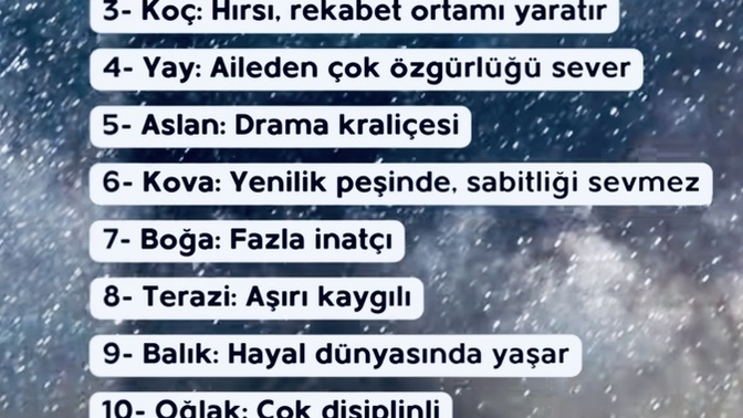 İlişkilerde en çok zorlayanlar sıralamasında kaçıncı sıradasın (dişil)?