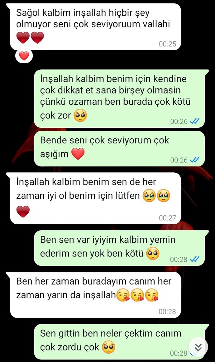 Uzak mesafedeyiz birbirmize olan sevgimiz bu şekilde siz nasıl yorumladiniz?