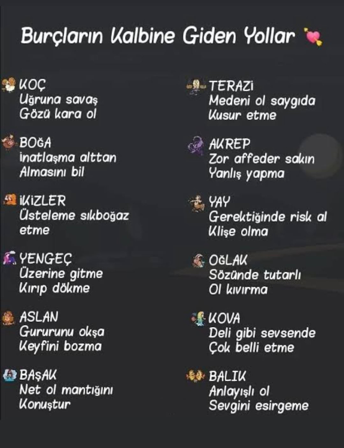 Burçların kalbine giden yolda ne yapman lazım?