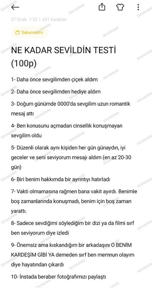 Ne kadar sevildiniz?
