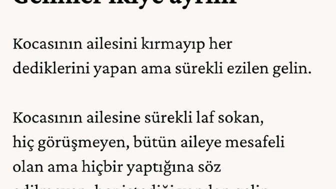 Sence Eşin/sen hangi gelin?