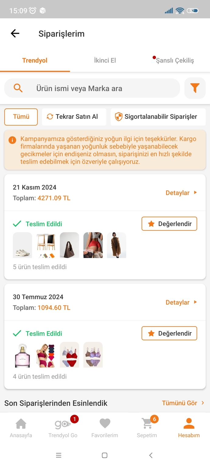 Alışveriş sepetinize en son ne attınız?