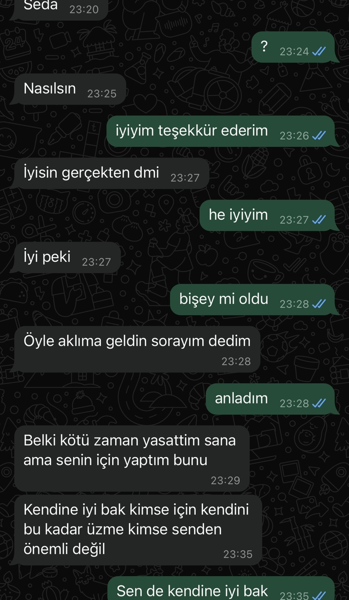 Eski sevgilim terk edip engellemişti dün niye bu mesajı attı ve tekrar engellemiş?