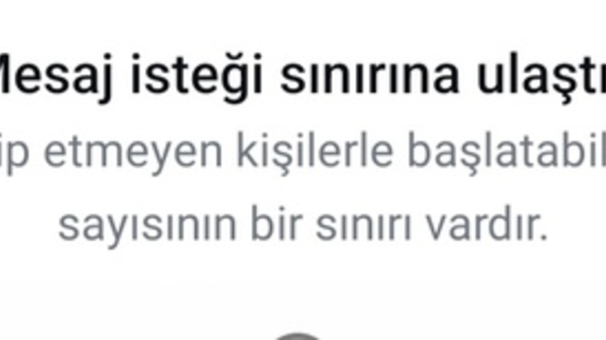 Instagram'da mesaj isteği sınırı nasıl düzelir?
