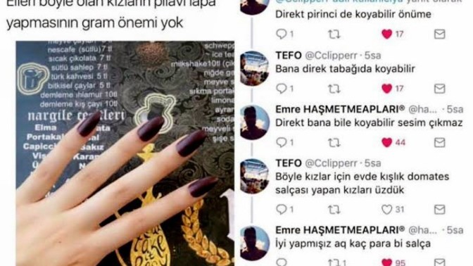 Kadın dediğinin elleri nasıl olur?