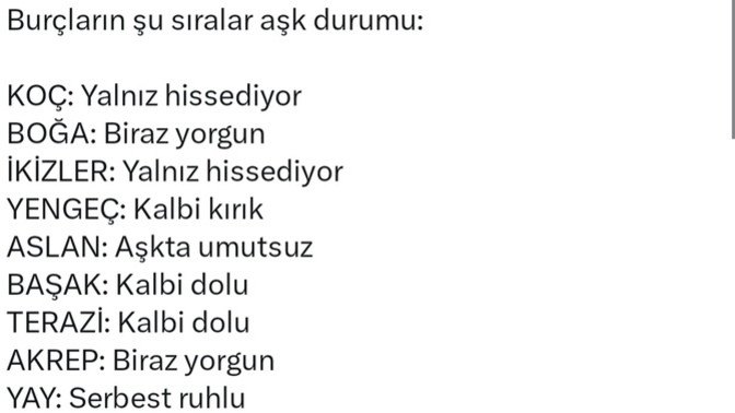 Burcunuza göre aşk yönünden ne durumdasınız?
