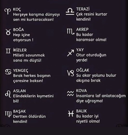 Burcunuza en çok yapılan uyarı nedir?