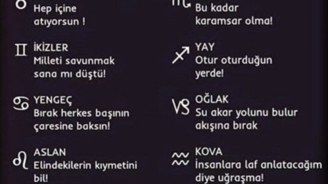 Burcunuza en çok yapılan uyarı nedir?