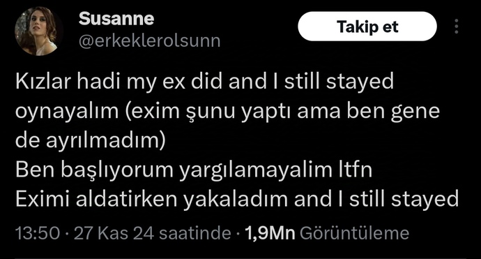 Partneriniz ya da exiniz size ne yaptı da siz ona rağmen devam ettiniz?