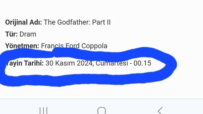 Bugün Baba 2 filmi Trt 1 de haberin olsun?