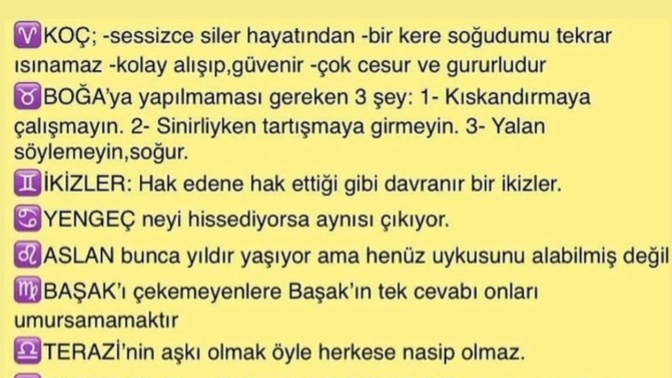 Burçlara yapılmaması gerekenler nedir?