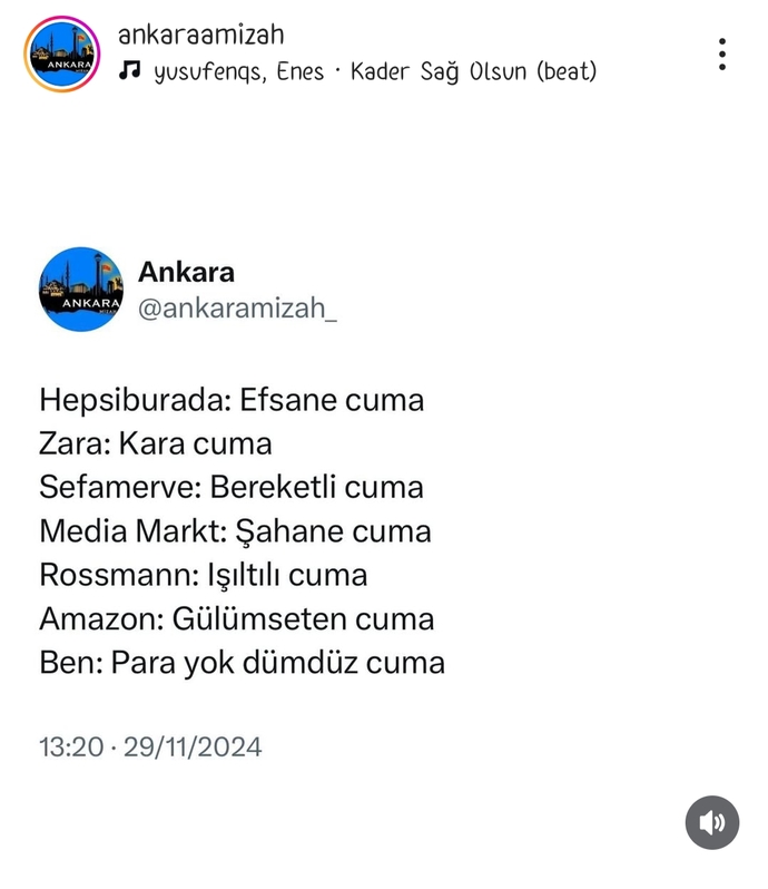 Siz hangi cumasınız?