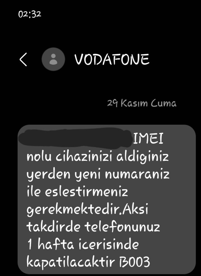 Arkadaslar bu mesaj ne anlama geliyo?