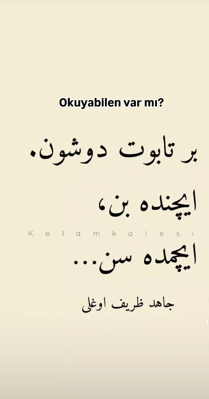Burada en yazıyor okuyabilen var mı?