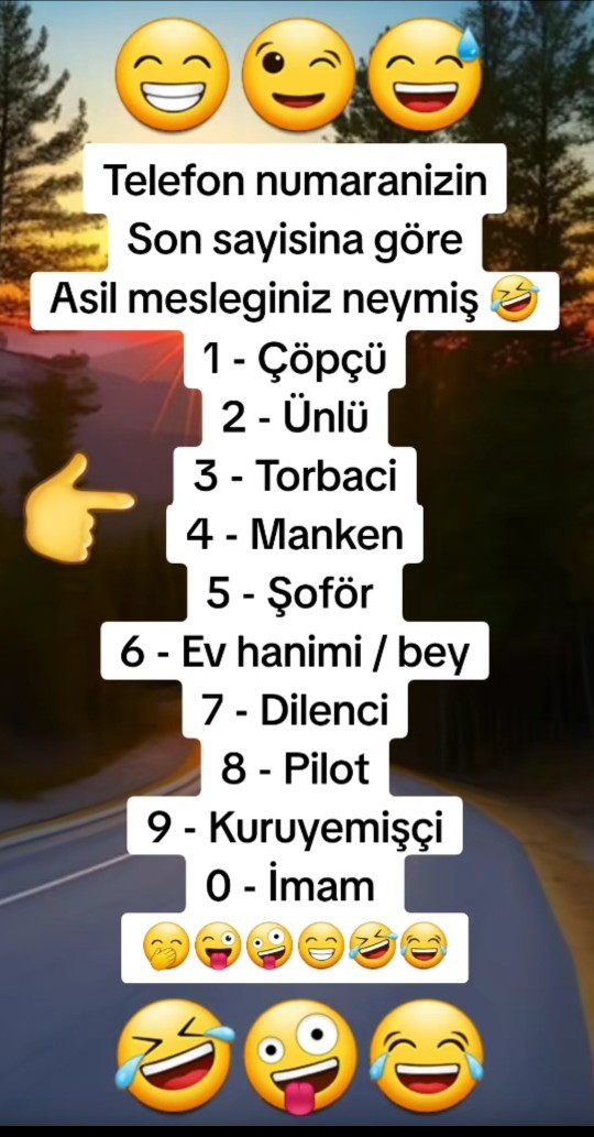 Telefon numaranızın son sayısına göre asıl mesleğiniz neymiş 😂?