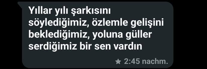 Bu da həm babam gibi sevdiğim həm babamın çocukluk arkadaşı həm de üniversitede dersime giren hocamın mesajı. Uzun zamandır onu ziyaret etmediğim için böylə bir mesaj atmıştı.