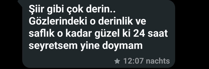 Bunlar arkadaşımdan aldığım iltifatlar.