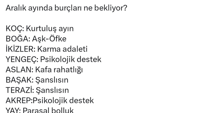 Burcunuza göre Aralık ayında sizleri neler bekliyor?