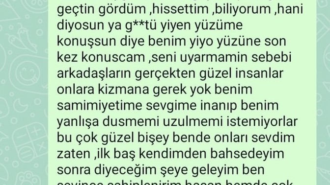 Sizce neden hiçbisey yazmadı?