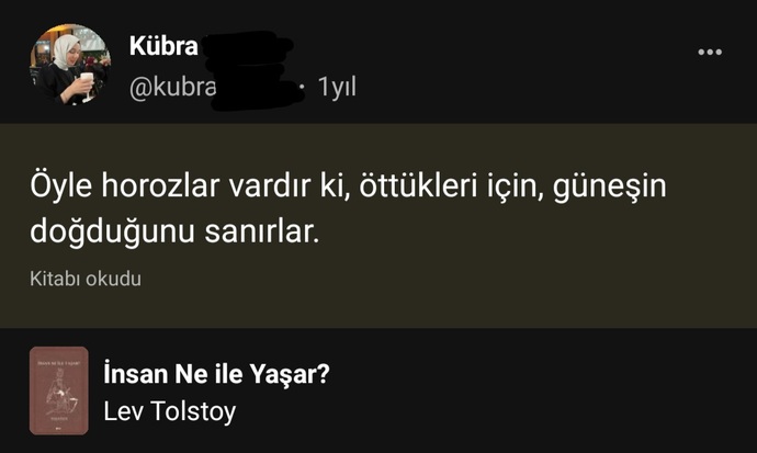 Beğendiğiniz bir söz veya alıntıyı paylaşabilir misiniz?