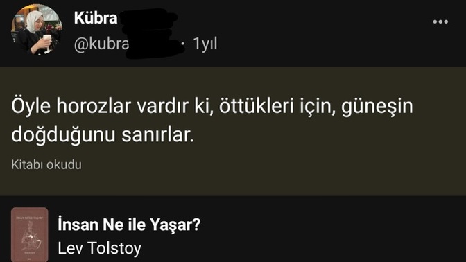 Beğendiğiniz bir söz veya alıntıyı paylaşabilir misiniz?
