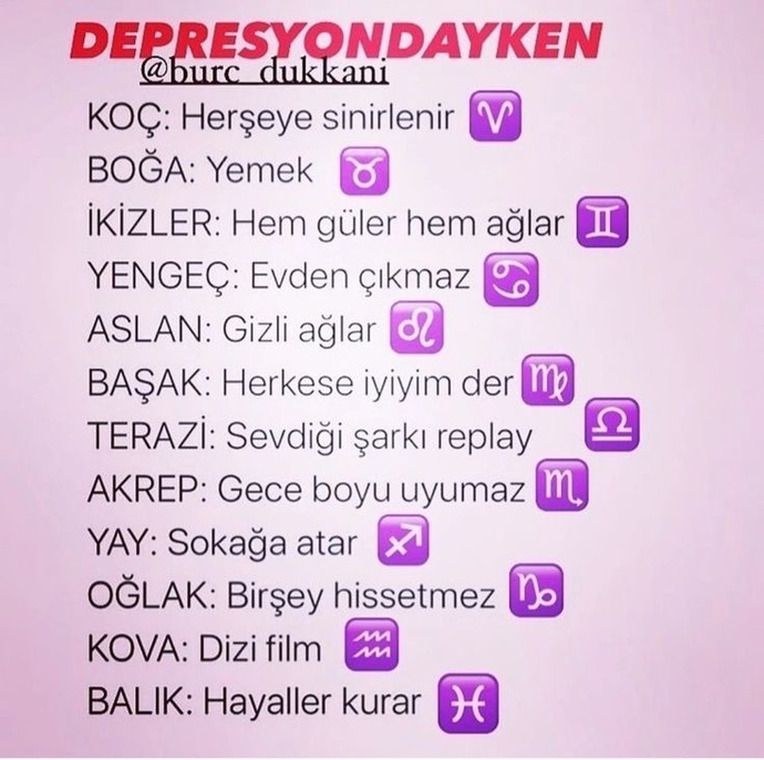 Burçlar depresyondayken ne yapar?