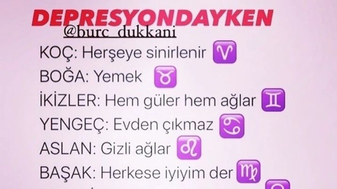 Burçlar depresyondayken ne yapar?