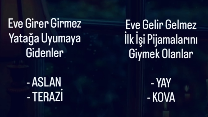 Dışarında eve geldiğinde ilk yaptığın eylem nedir?