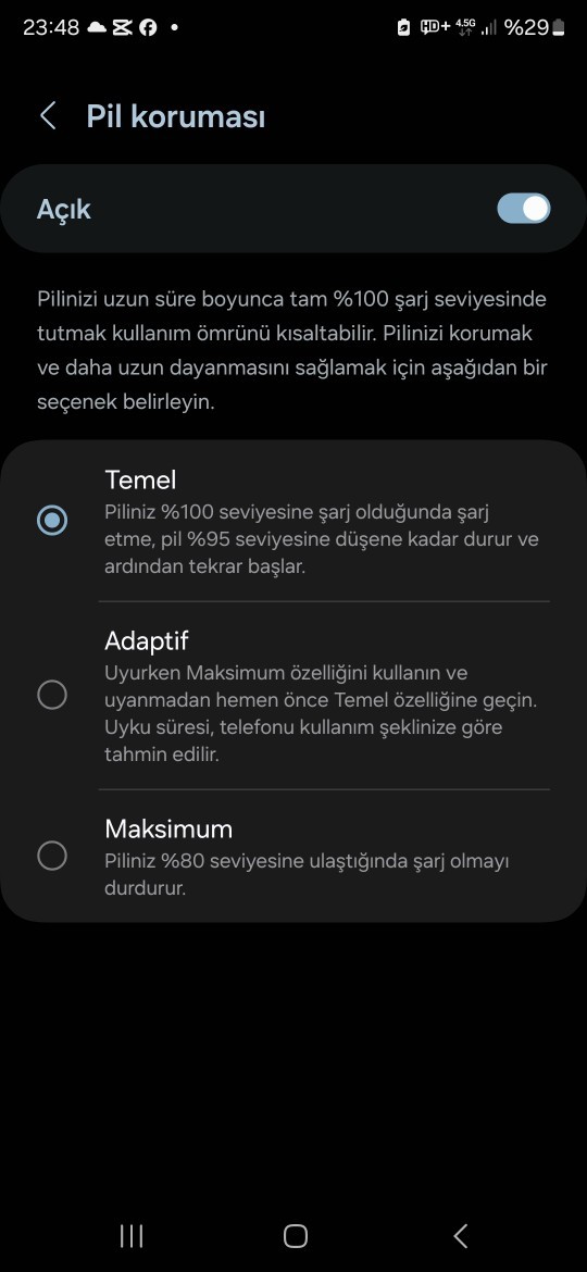 En üstekini seçtim sizce bu seçimim pili korur mu?