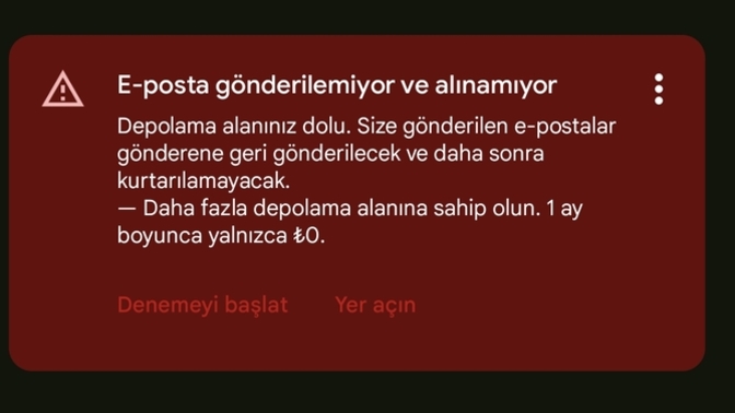 Google depolama alanım doldu depolama alanı satın al diyor bunu başlatıp sonra iital edebilir miyim?