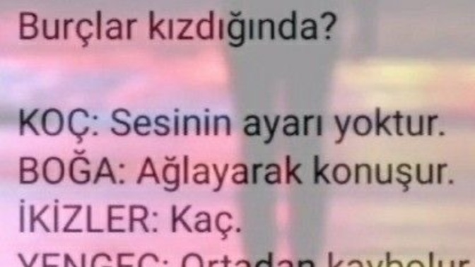 Burçlar kızdığında ne yapar?