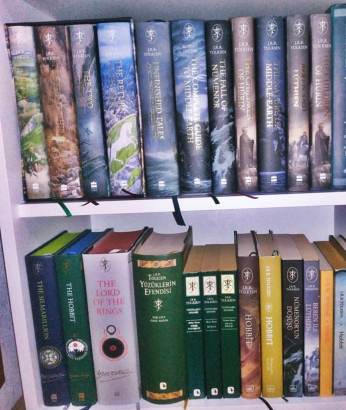 J. R. R Tolkien kitaplarım.